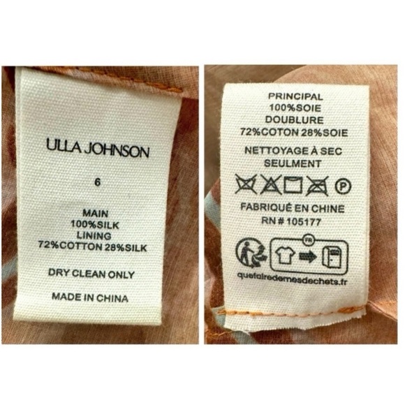 Ulla Johnson Gisele Watercolor Print Silk Sleeveless Midi
Cocktail Dress size 6 - Picture 11 of 12